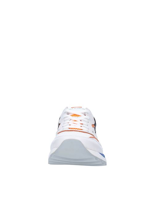 Sneakers in camoscio pelle e tessuto VOILE BLANCHE | BHOLTICE/WHITE/ORANGE